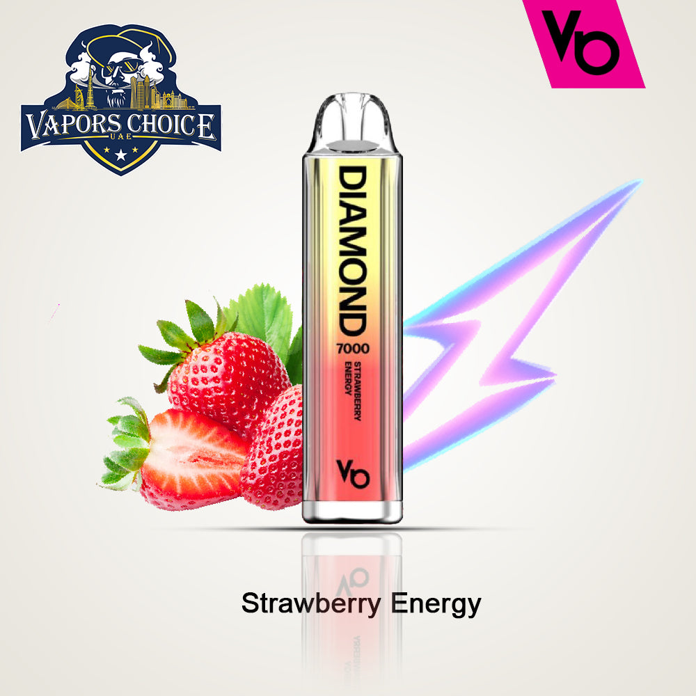 Diamond (20mg) 7000 PUFFS - DISPPOSABLE VAPE by Vapes Bars Strawberry Energy UAE Ras Al Khaimah & Ajman